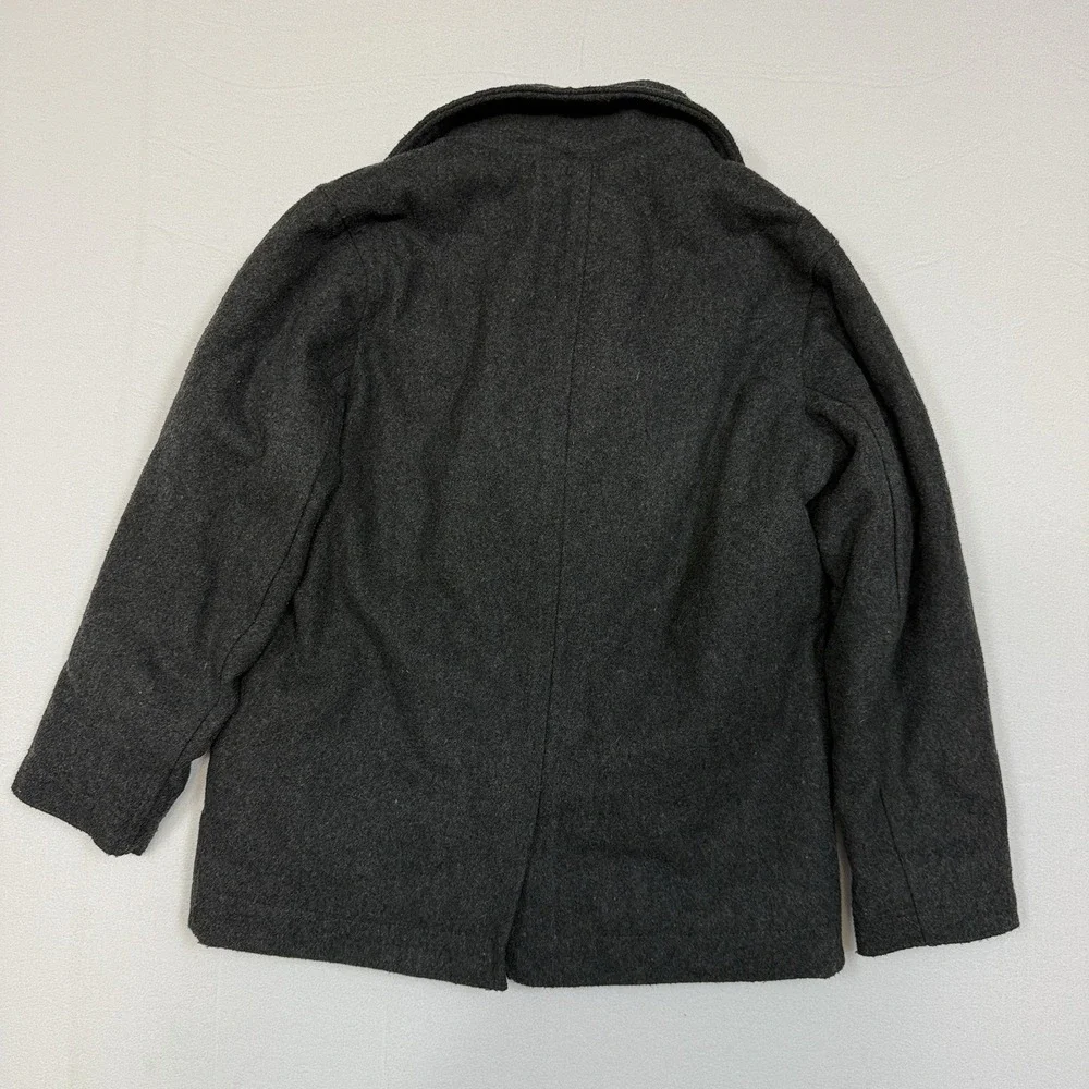 Old Navy Wool Blend Pea Coat Peacoat Double‎ Breasted Gray Girl Size Large 10-12